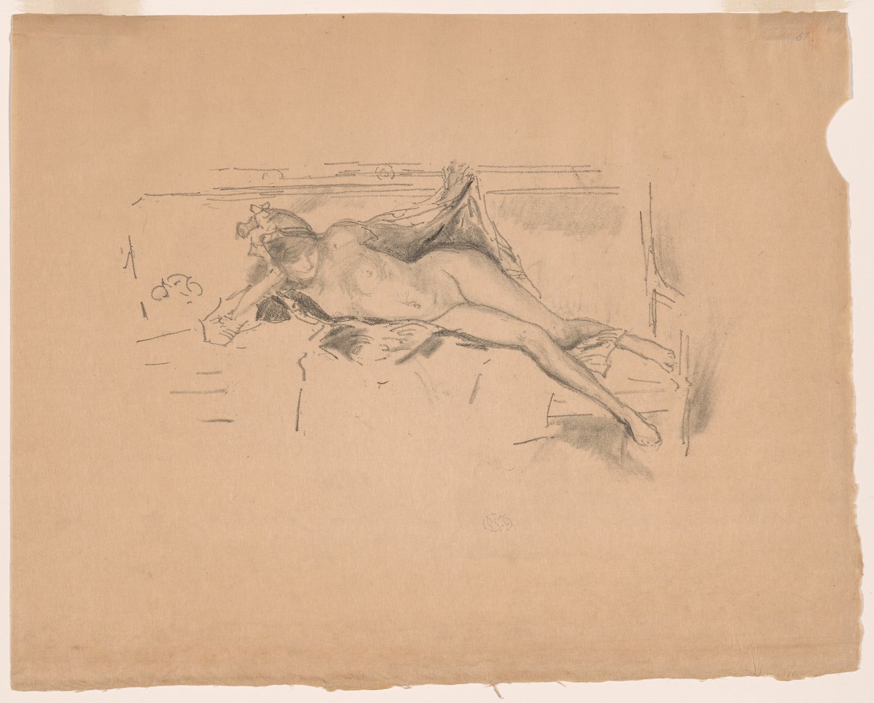 Naaktmodel, liggend door James Abbott McNeill Whistler