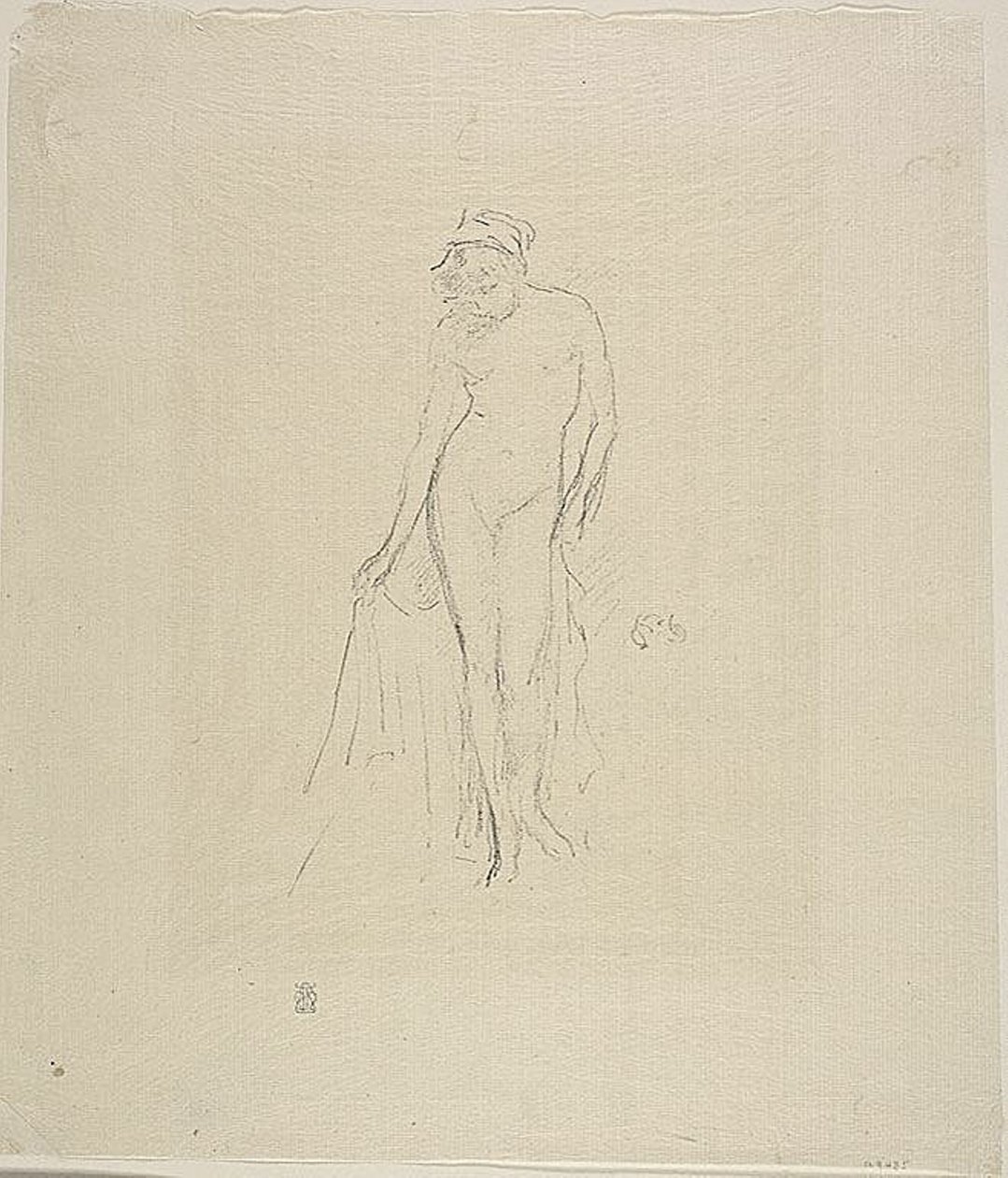 Naakt Model, Staand door James Abbott McNeill Whistler