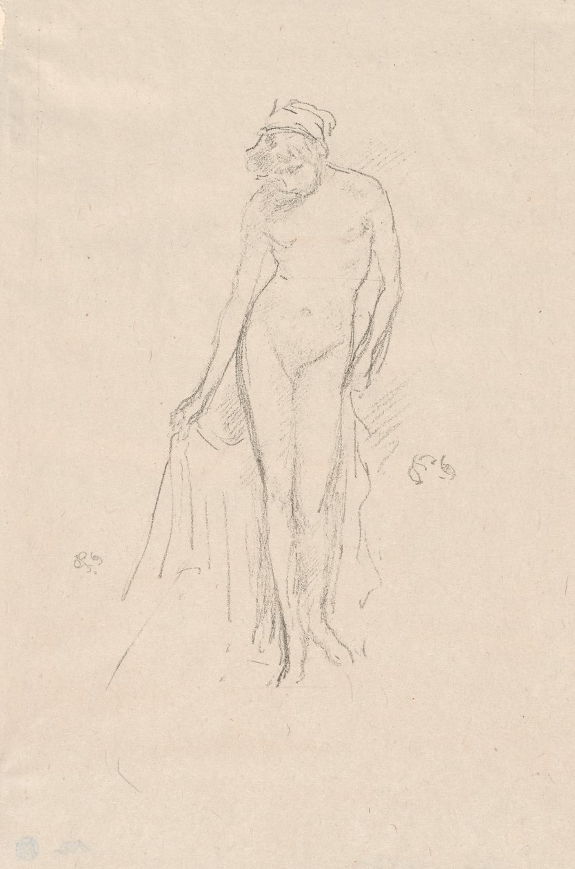 Naakt Model, Staand door James Abbott McNeill Whistler