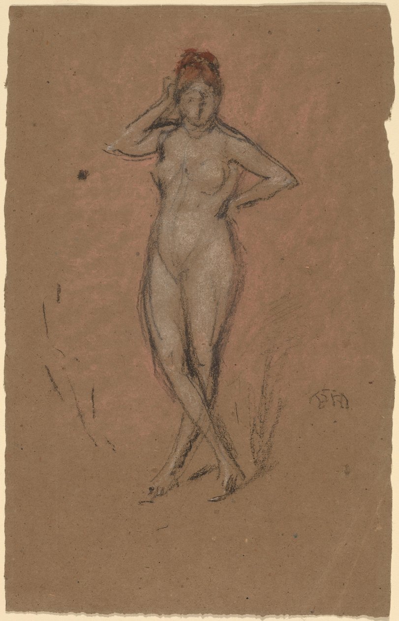 Naakt Staand met Gekruiste Benen door James Abbott McNeill Whistler