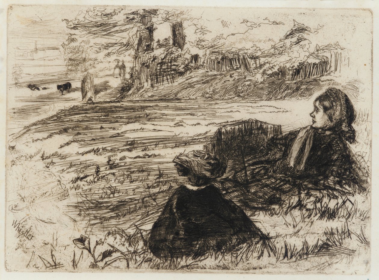 Kindermeisje en Kind door James Abbott McNeill Whistler