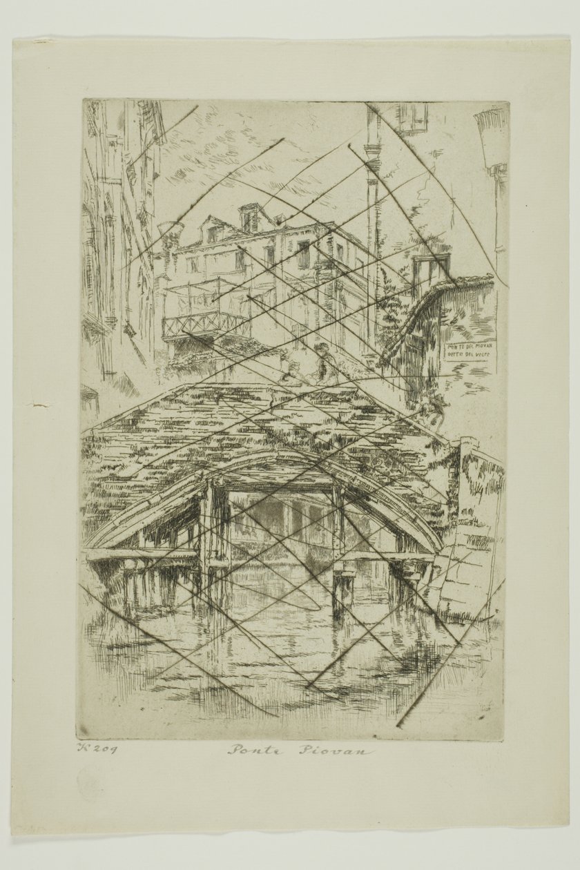 Ponte del Piovan door James Abbott McNeill Whistler