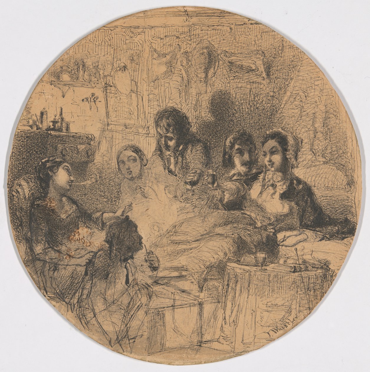 Scène uit Boheems leven door James McNeill Whistler