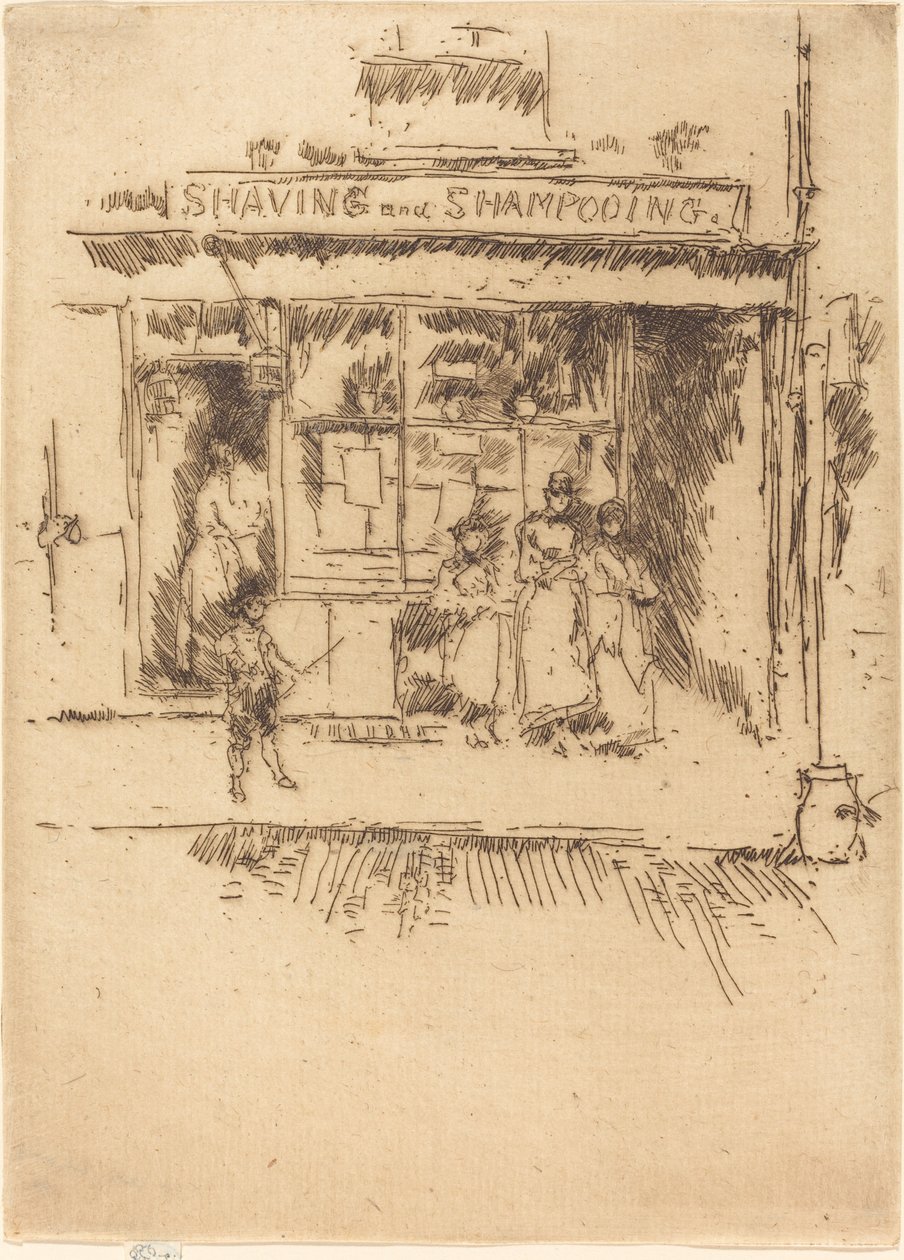 Scheren en Shampooneren door James Abbott McNeill Whistler