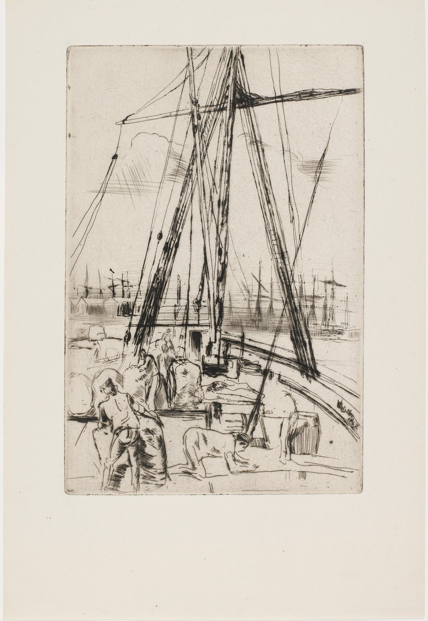 Scheepvaart in Liverpool door James Abbott McNeill Whistler