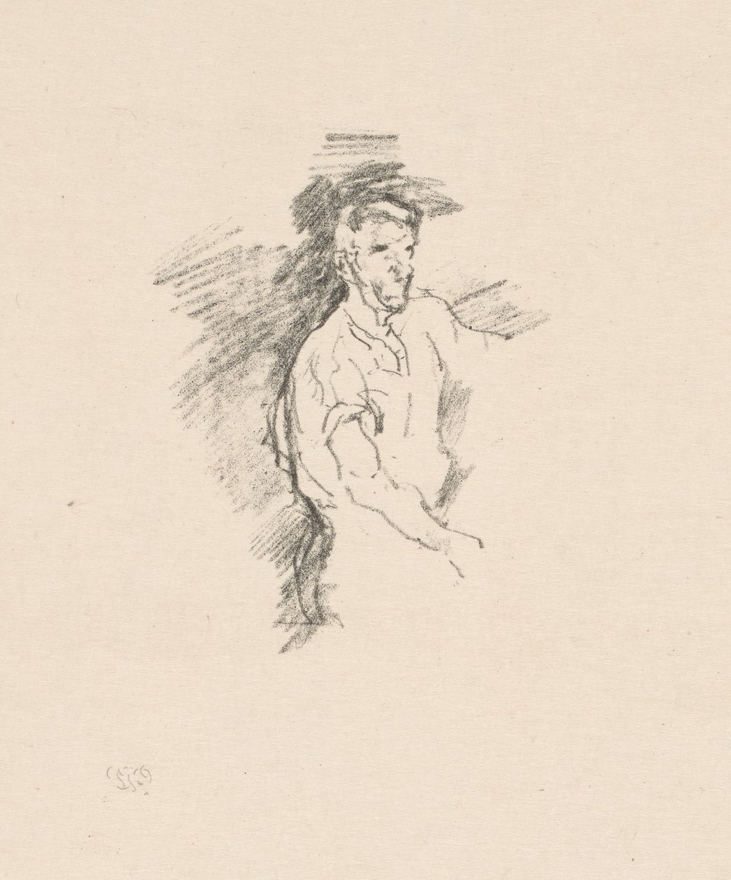 Schets van een smid door James Abbott McNeill Whistler