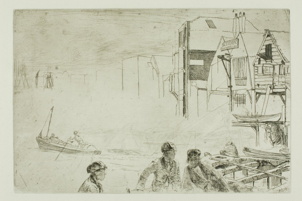 Scheepswerf Stevens door James McNeill Whistler