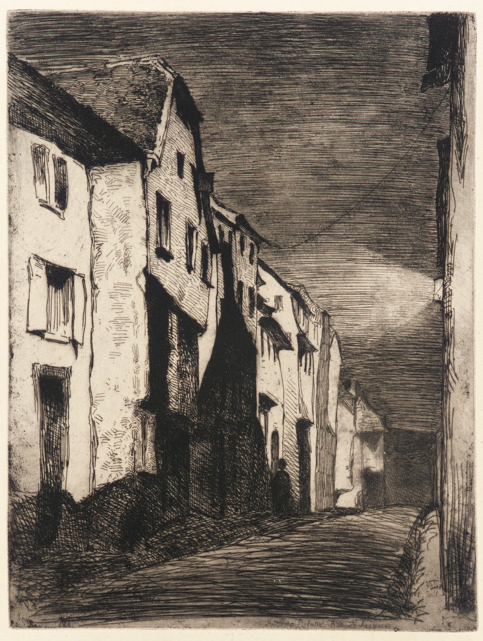 Straat in Saverne door James Abbott McNeill Whistler