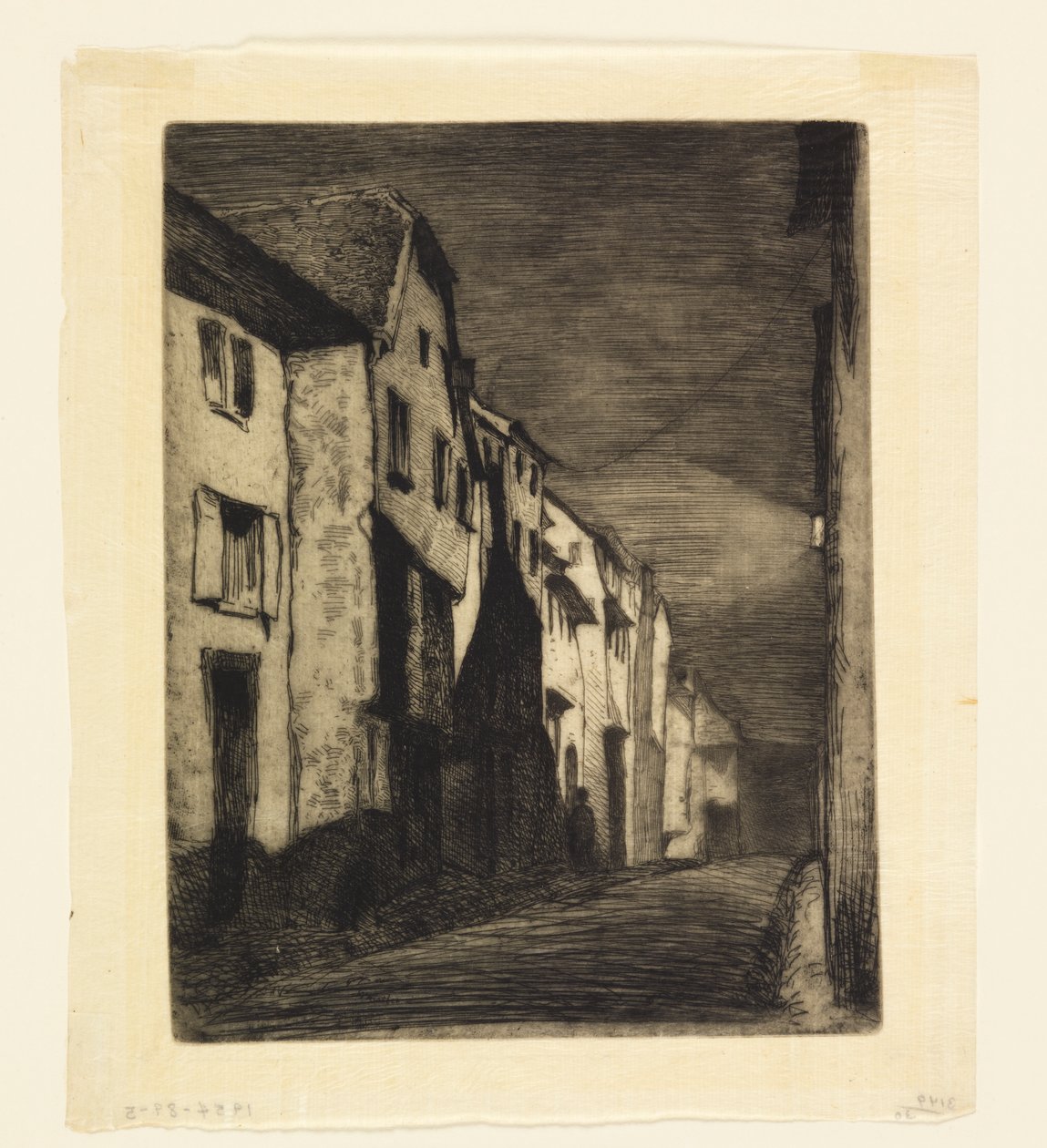 Straat in Saverne door James Abbott McNeill Whistler