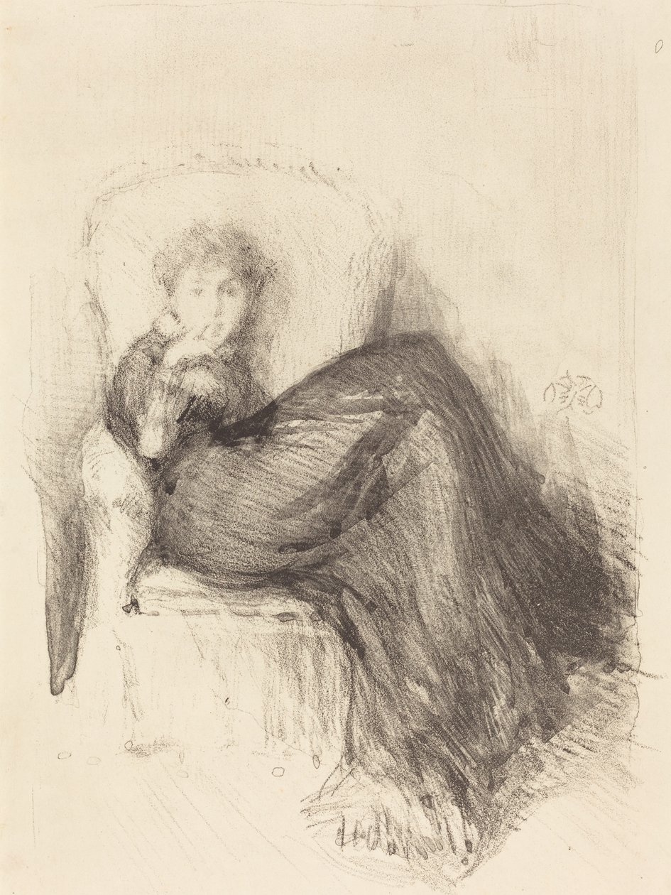 Studie: Maude Zittend door James Abbott McNeill Whistler