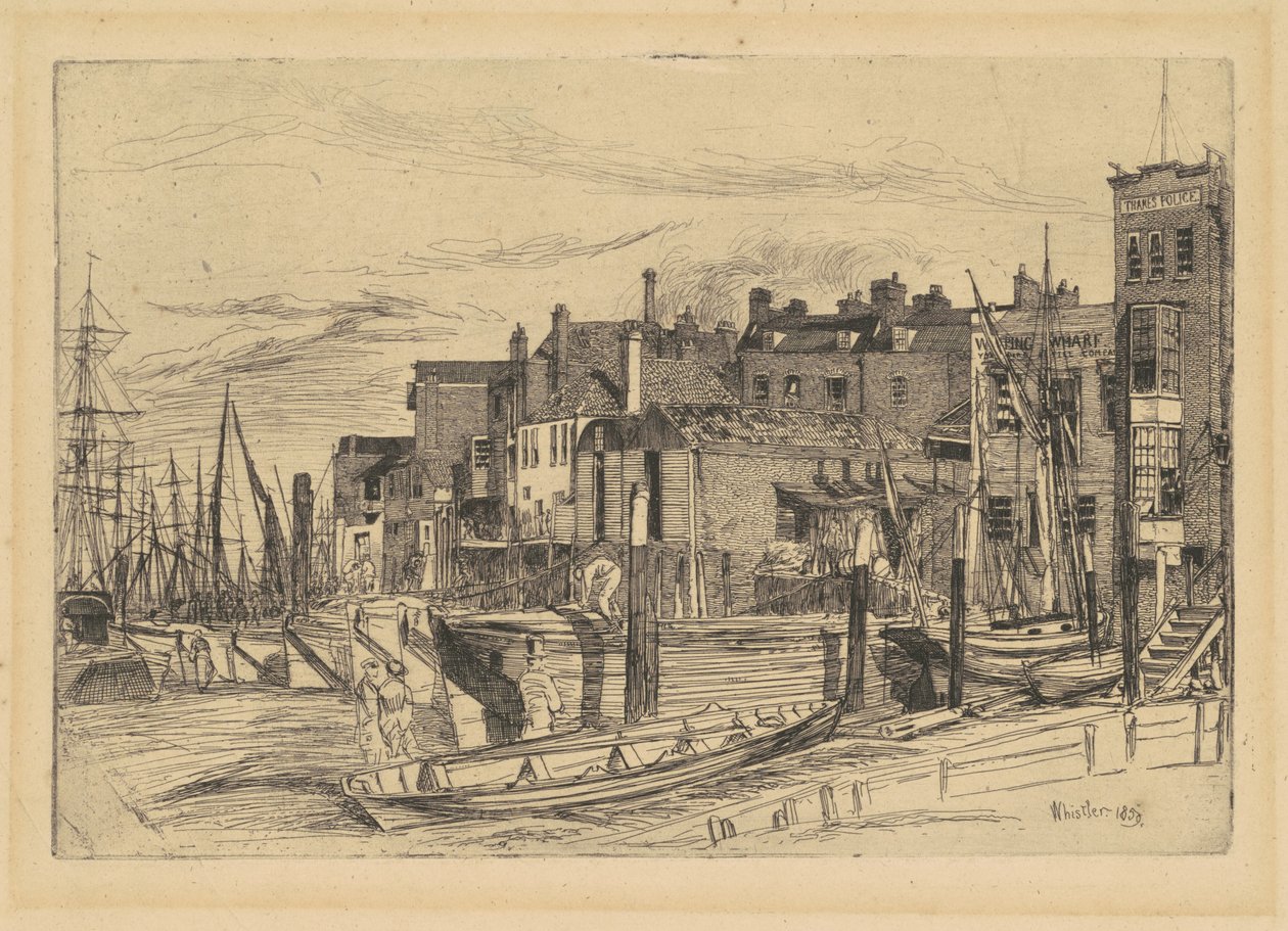 Thames Politie door James Abbott McNeill Whistler