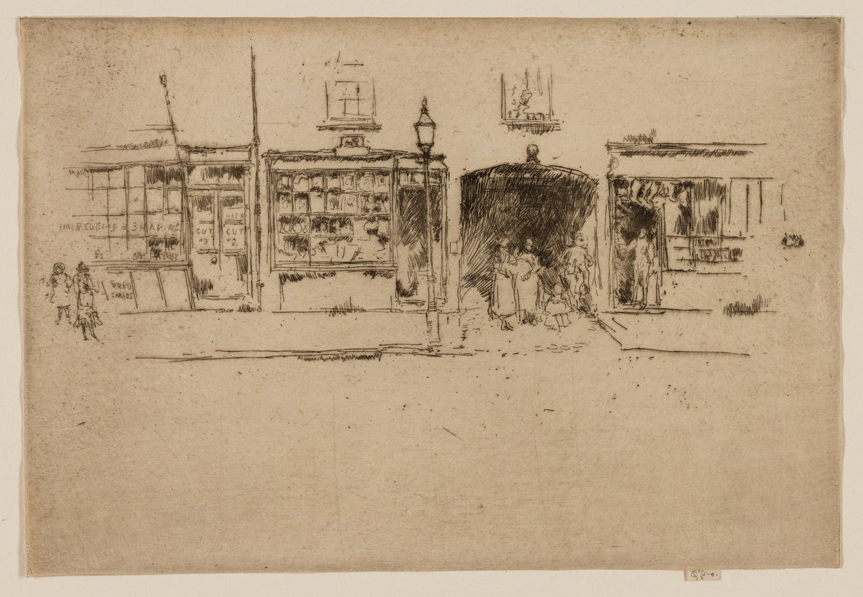 De kapperszaak, Chelsea door James McNeill Whistler