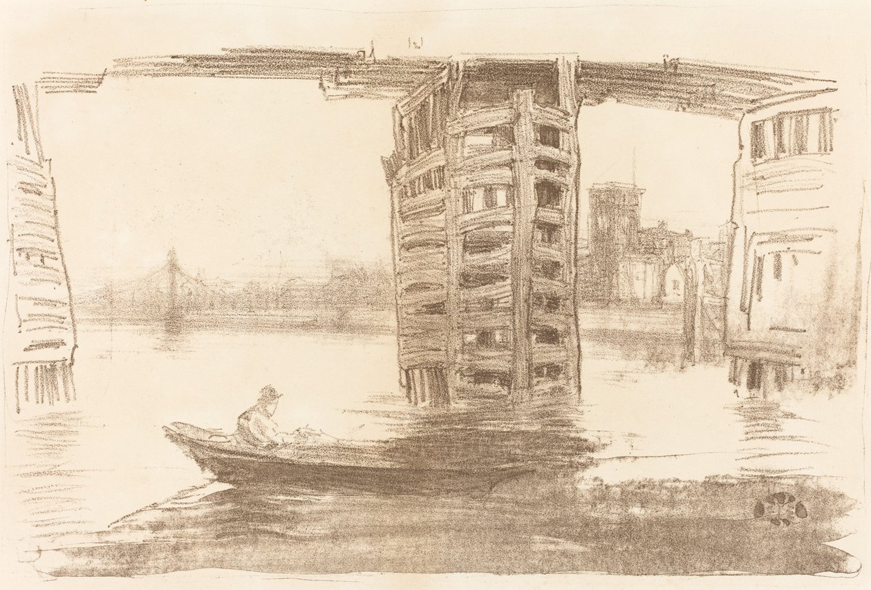 De brede brug door James Abbott McNeill Whistler