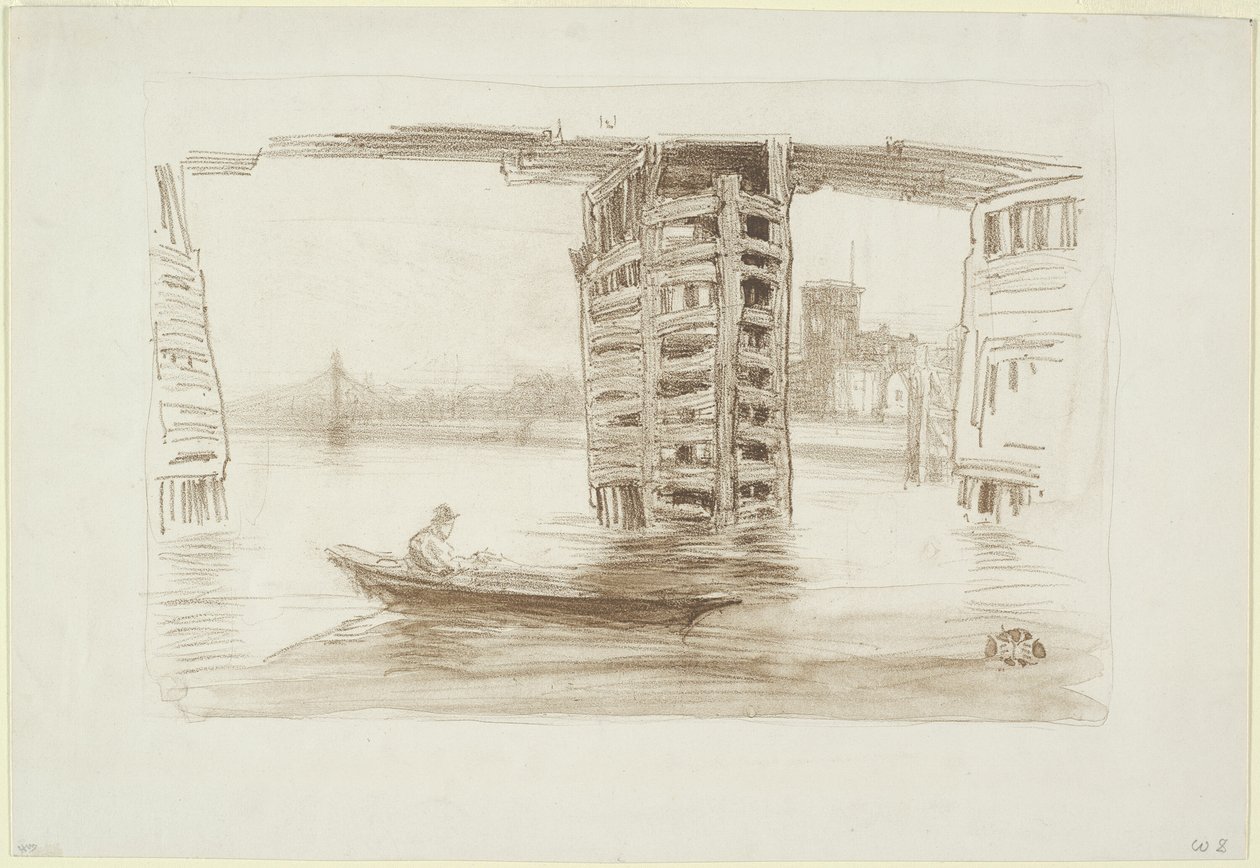 De brede brug door James Abbott McNeill Whistler
