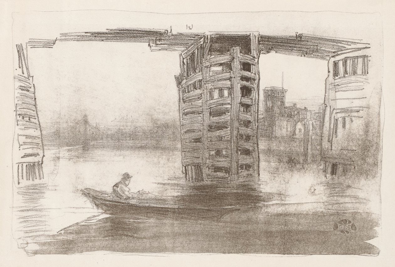 De brede brug door James Abbott McNeill Whistler