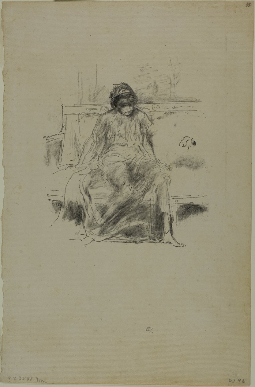 De Gedrapeerde Figuur, Zittend door James Abbott McNeill Whistler