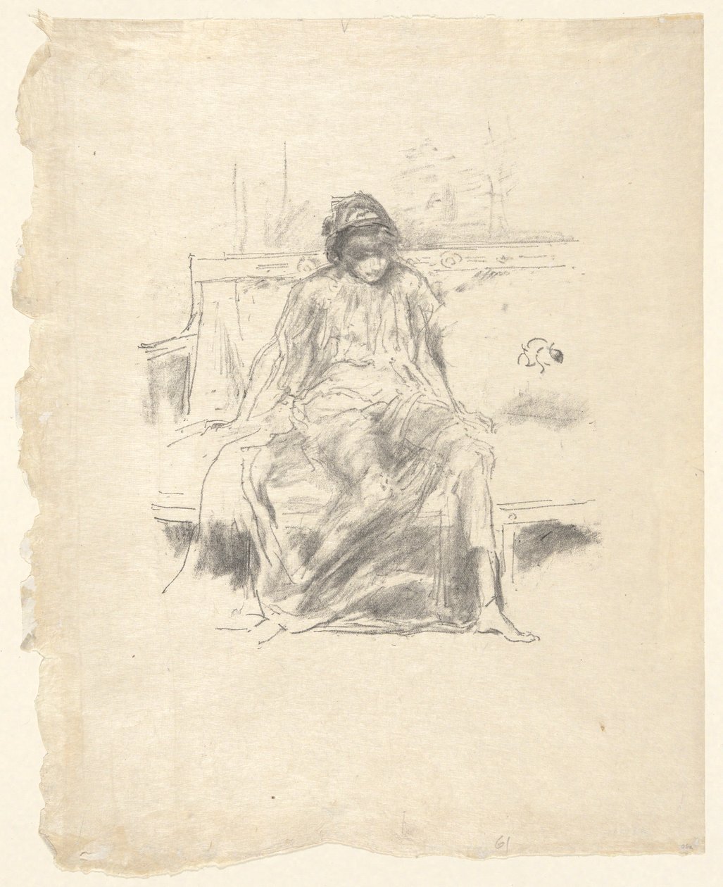 De Gedrapeerde Zittende Figuur door James Abbott McNeill Whistler