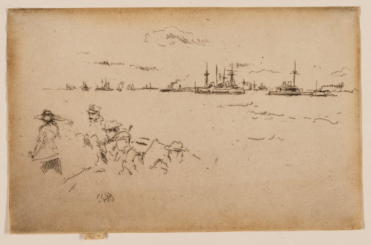 De vloot: monitors door James Abbott McNeill Whistler