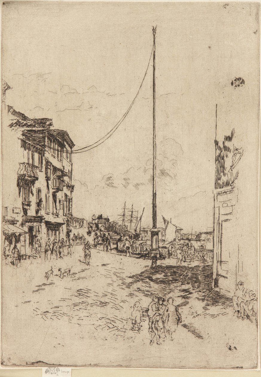 De Kleine Mast door James Abbott McNeill Whistler