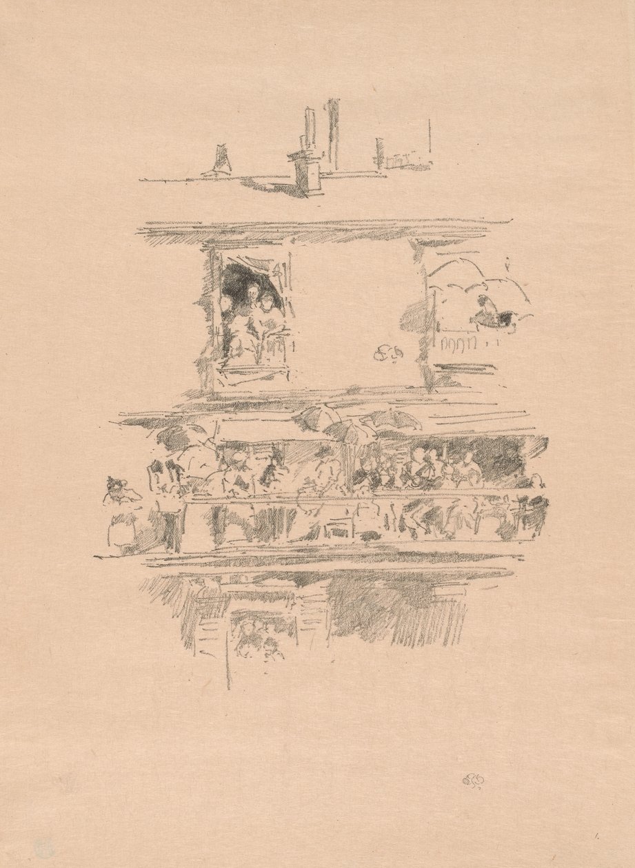 Het lange balkon door James McNeill Whistler