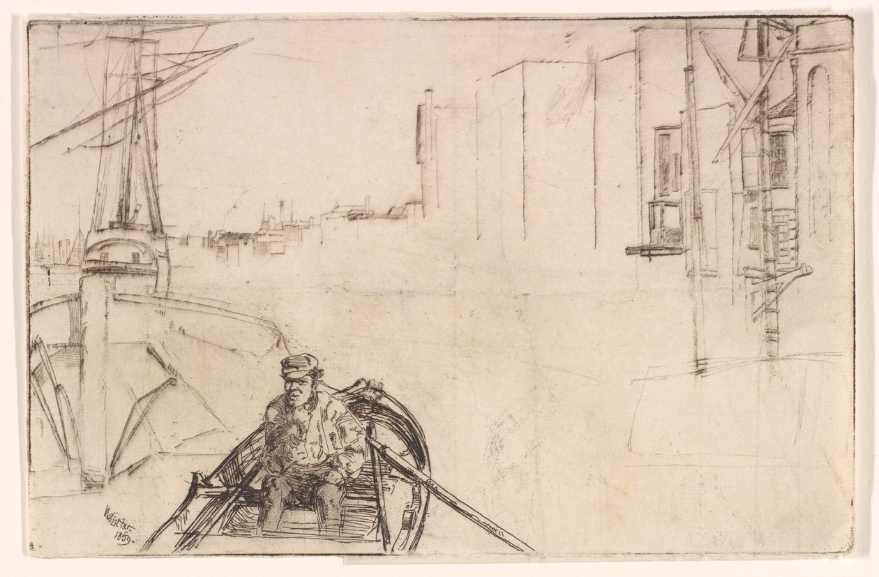 Het zwembad door James Abbott McNeill Whistler