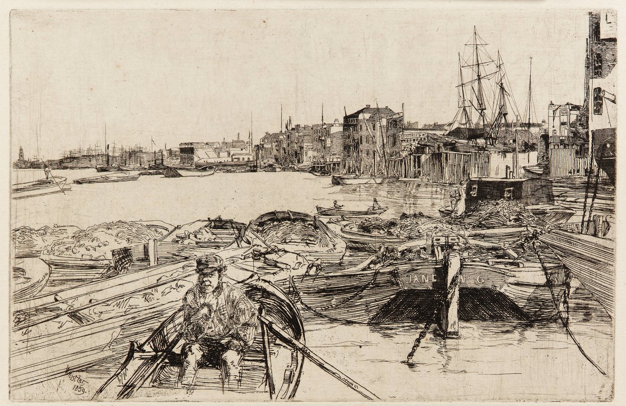 Het zwembad door James Abbott McNeill Whistler