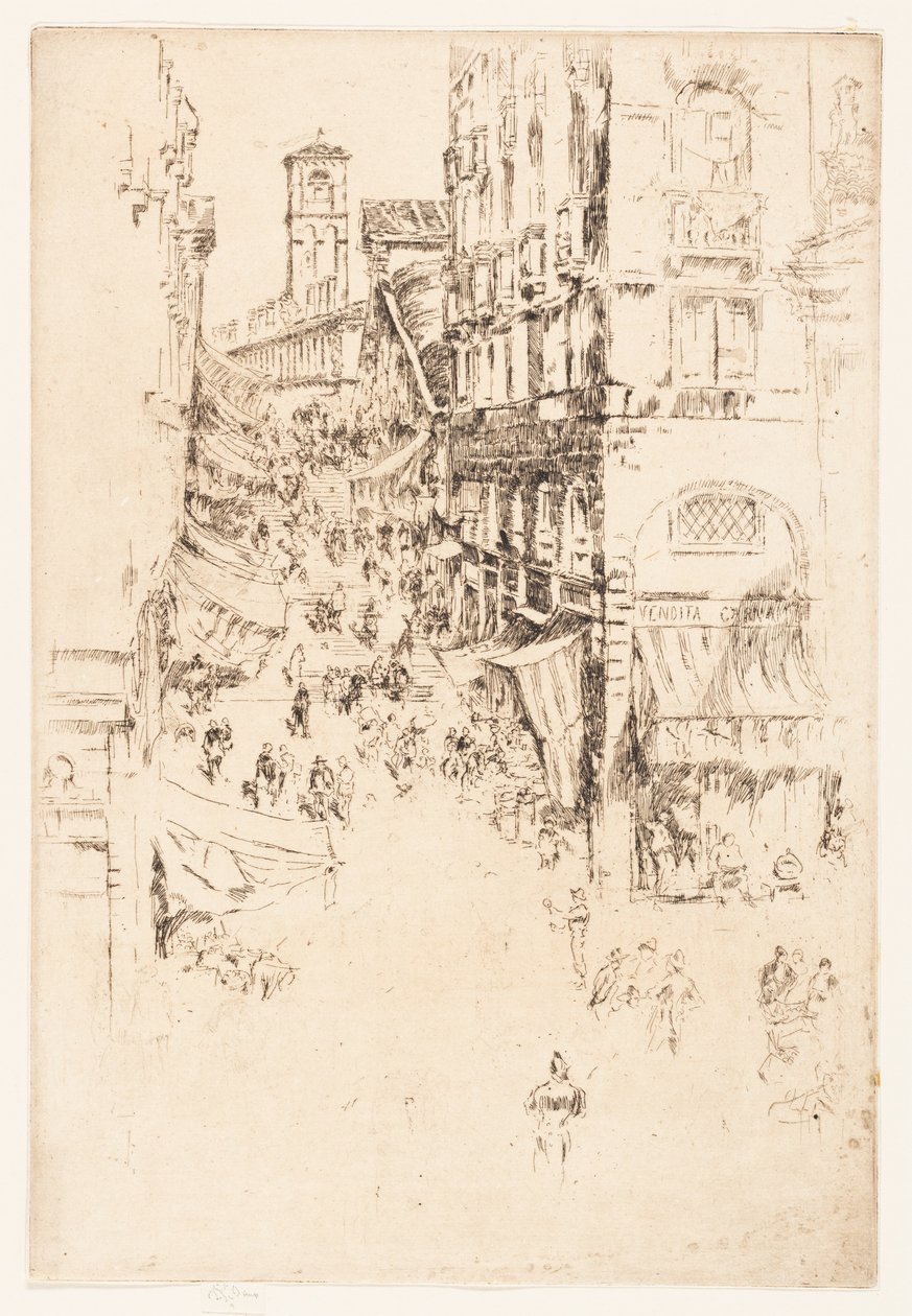 De Rialto door James Abbott McNeill Whistler