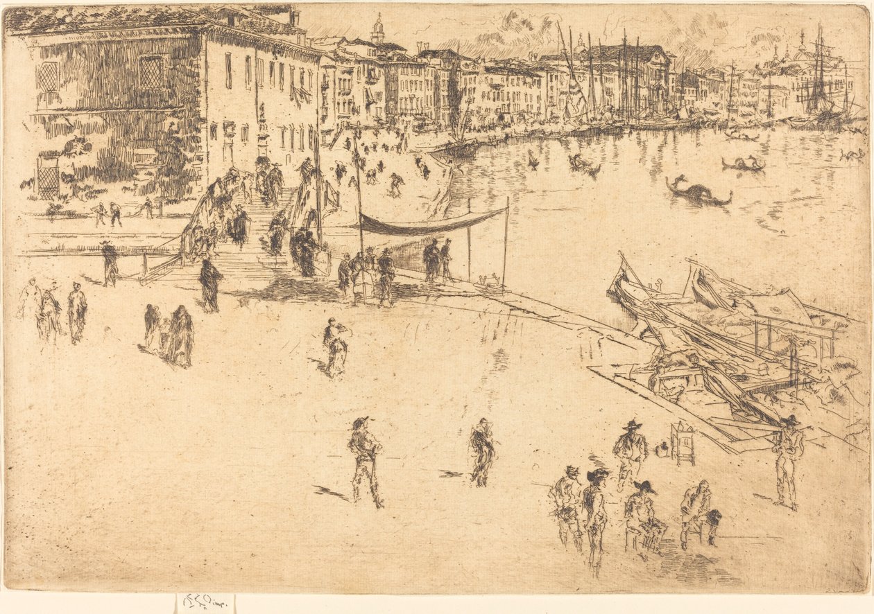 De Riva, No.II door James Abbott McNeill Whistler