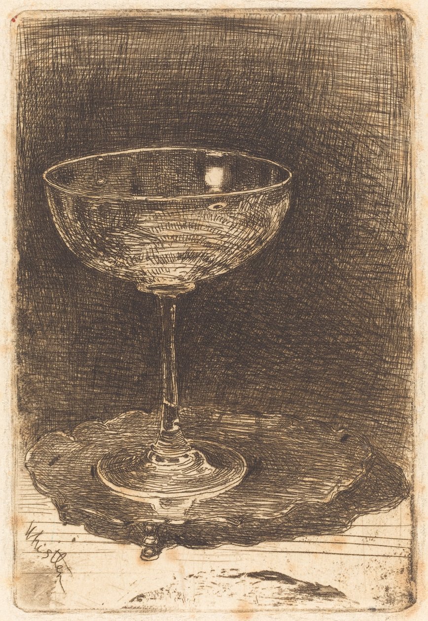 Het Wijnglas door James Abbott McNeill Whistler