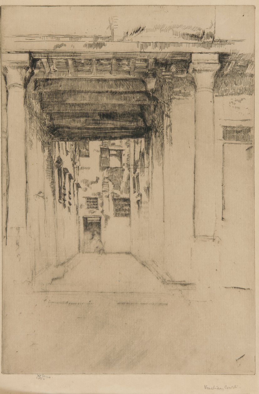 Venetiaanse Hof door James Abbott McNeill Whistler