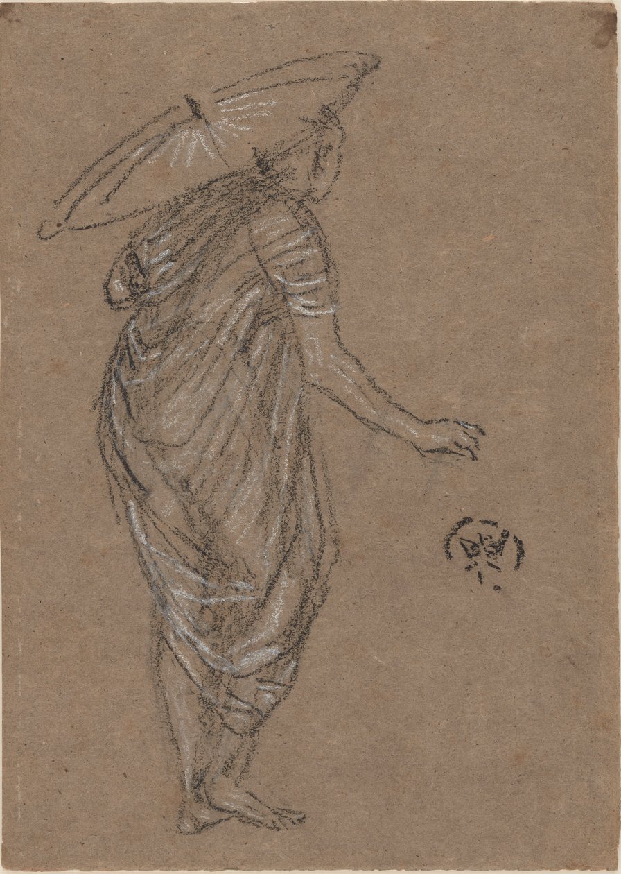 Vrouw met Parasol door James Abbott McNeill Whistler