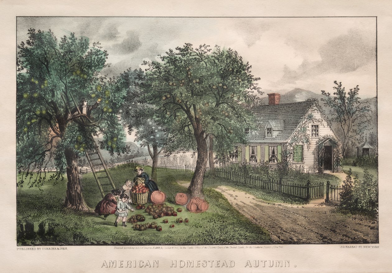 Amerikaanse Hoeve, Herfst door James Merritt Ives