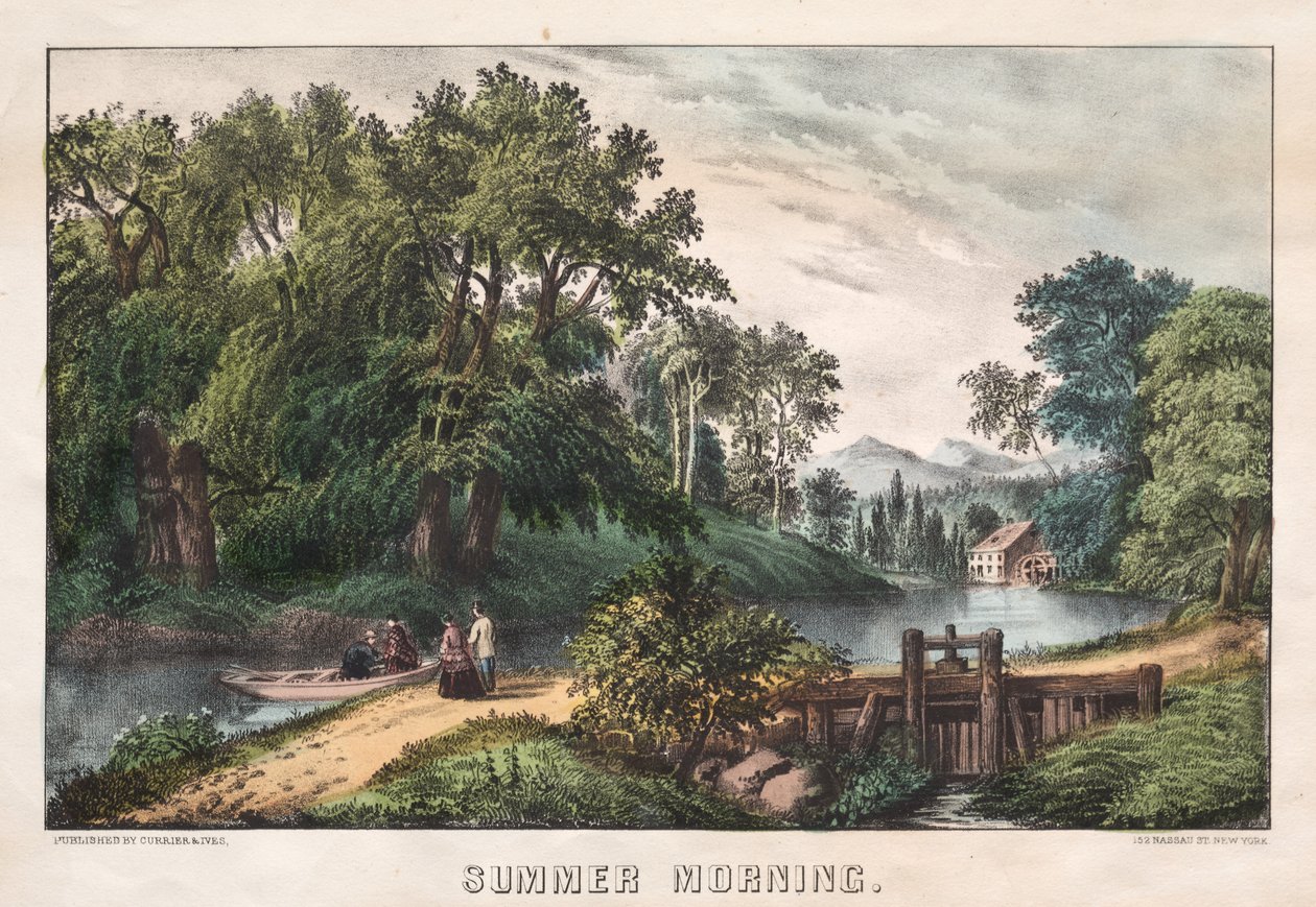 Zomerochtend, ca. 1838-72 door James Merritt Ives