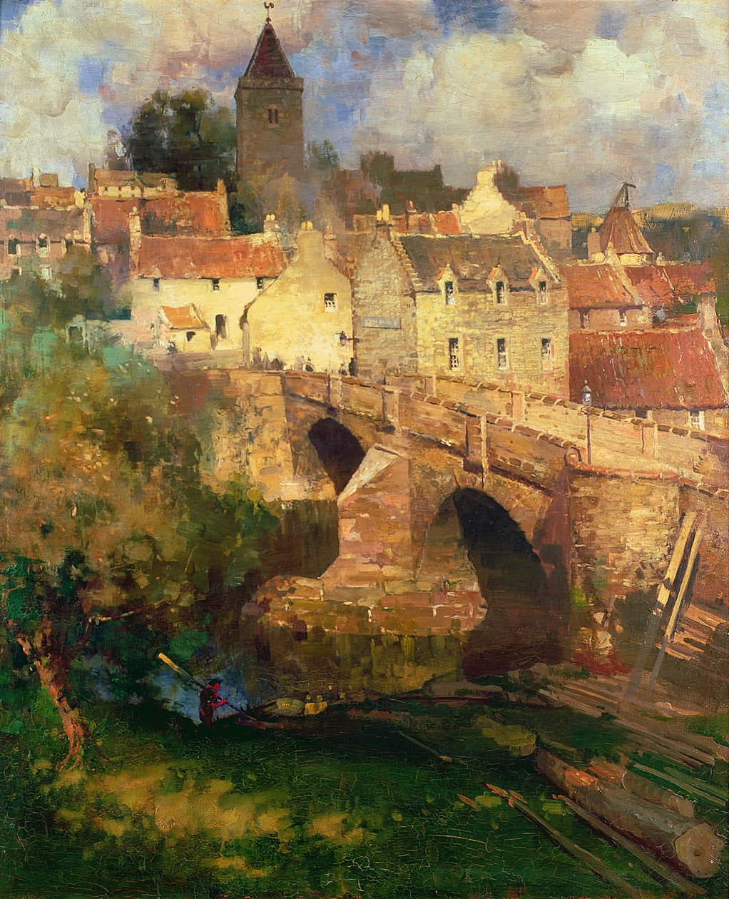 Een dorp in East Linton, Haddington door James Paterson