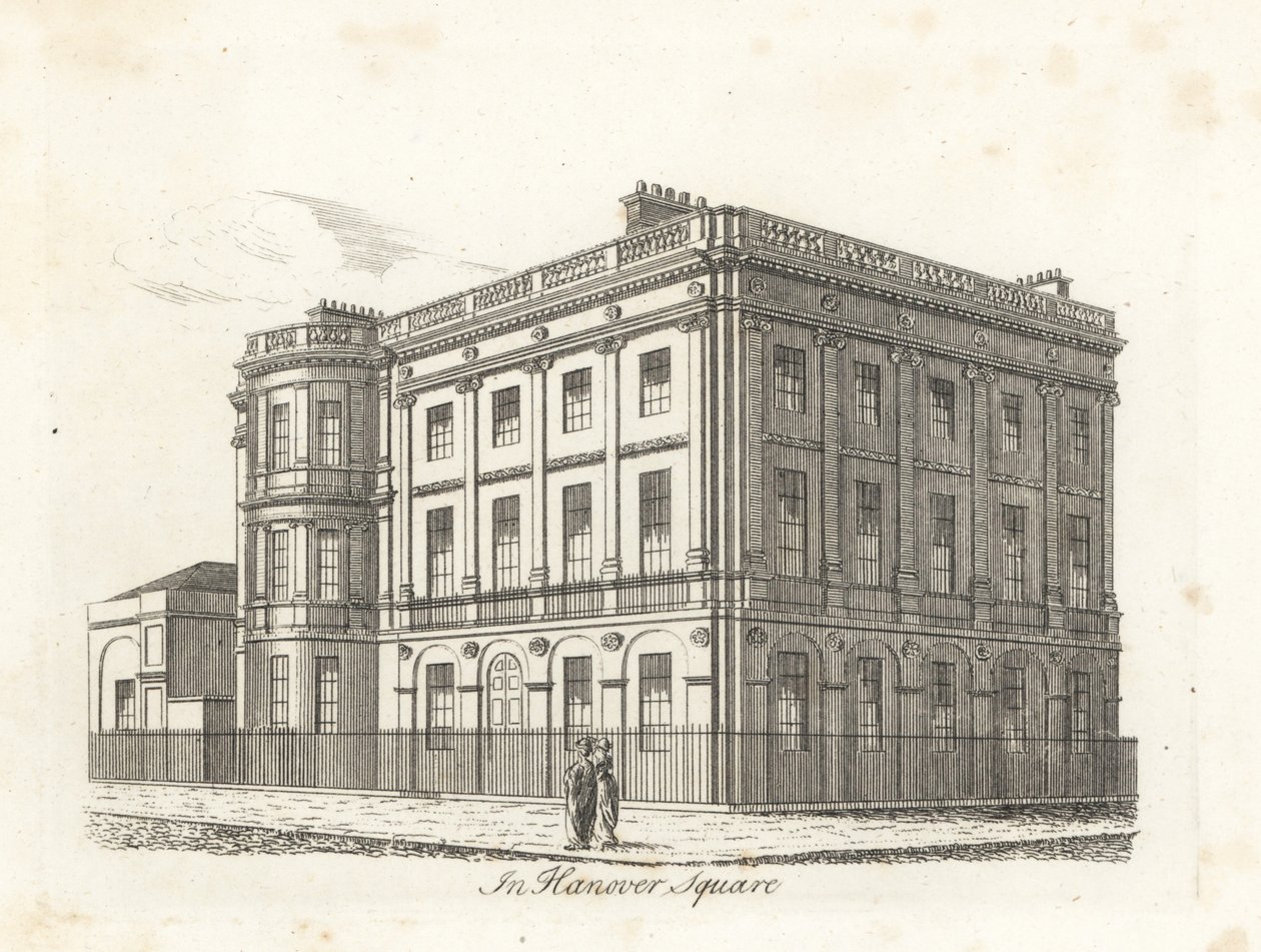 Harewood House, Hanover Square, Londen door James Peller Malcolm