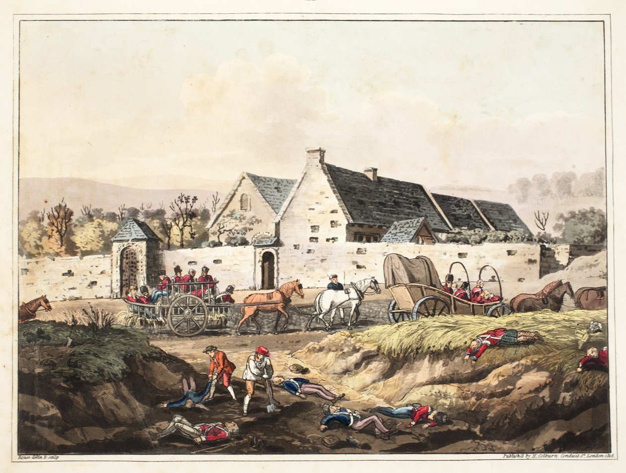 De boerderij van La Haye Sainte door James Rouse