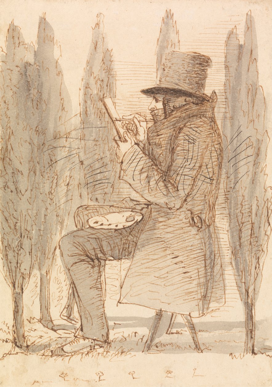 De kunstenaar schetsend door James Smetham