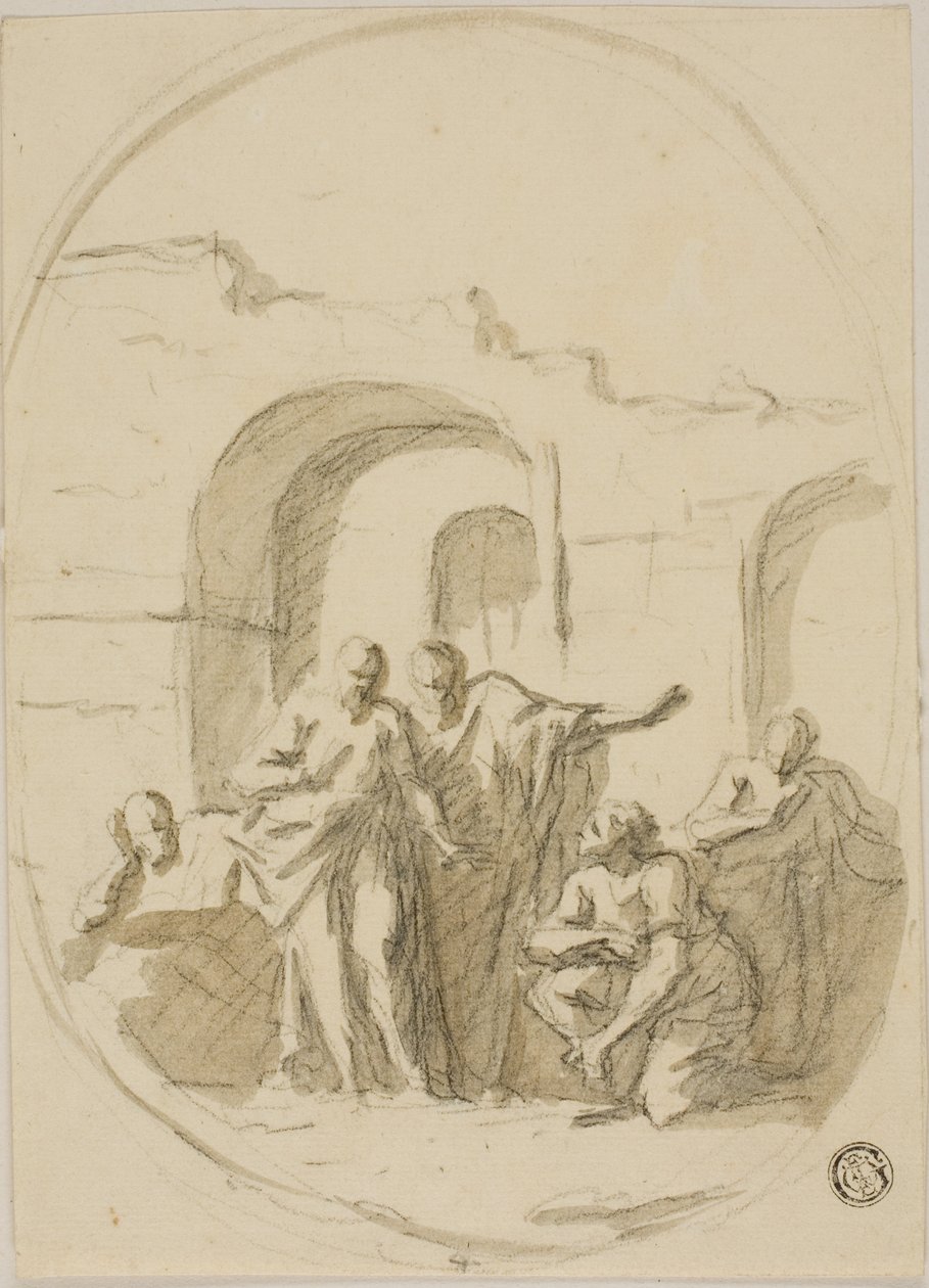 Sint Paulus en Barnabas in Lystra door James Thornhill