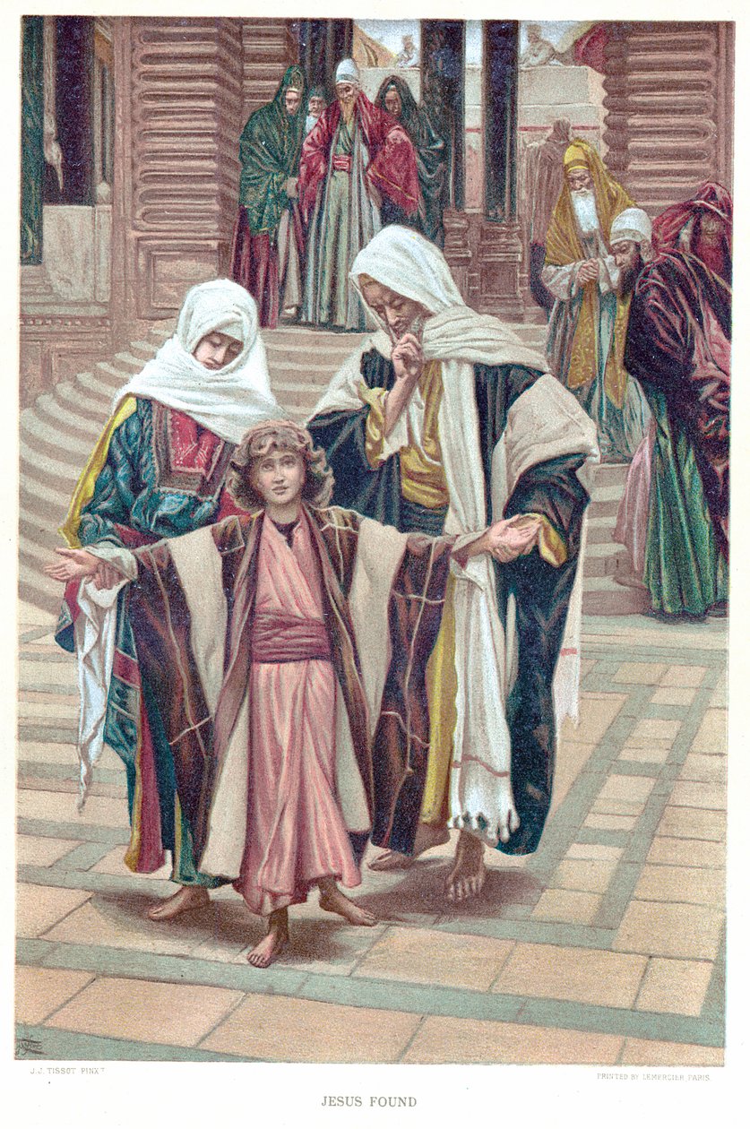Jezus Gevonden, ca. 1897 door James Tissot