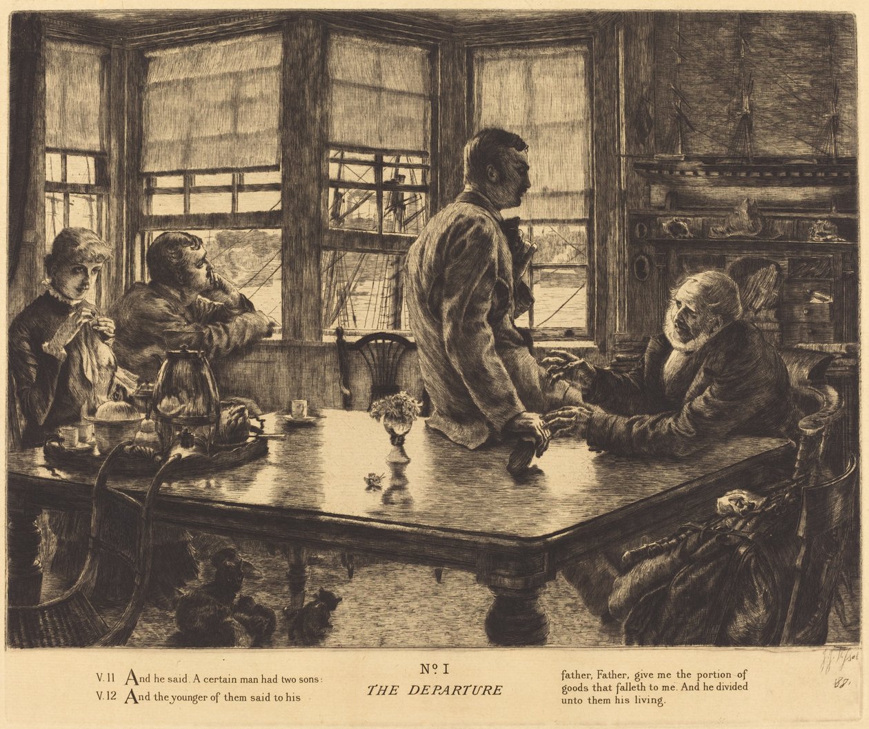 Het vertrek, 1882 door James Tissot
