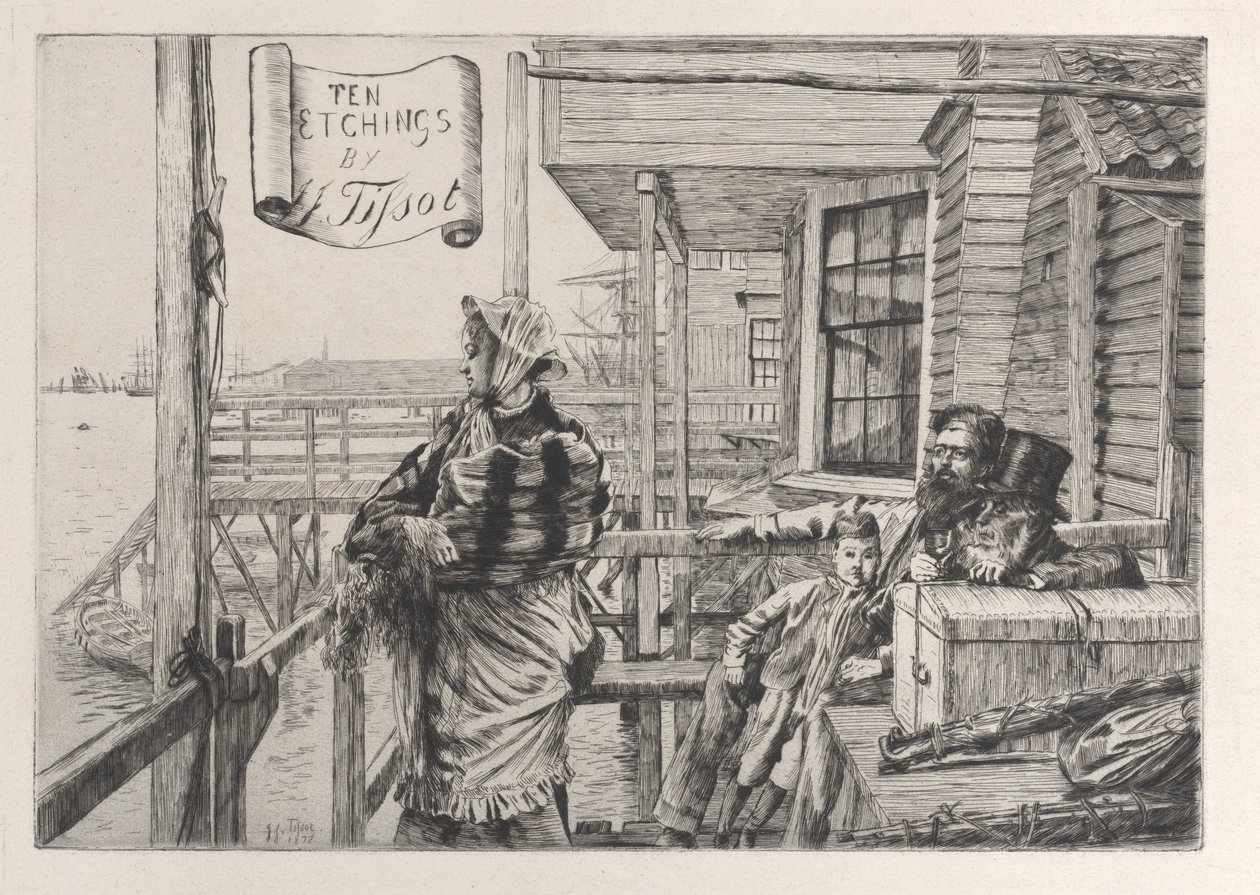The Three Crows Inn, Gravesend, 1877 door James Tissot