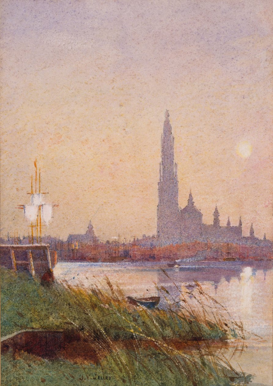 Rivierscène, 1887 door James Valentine Jelley