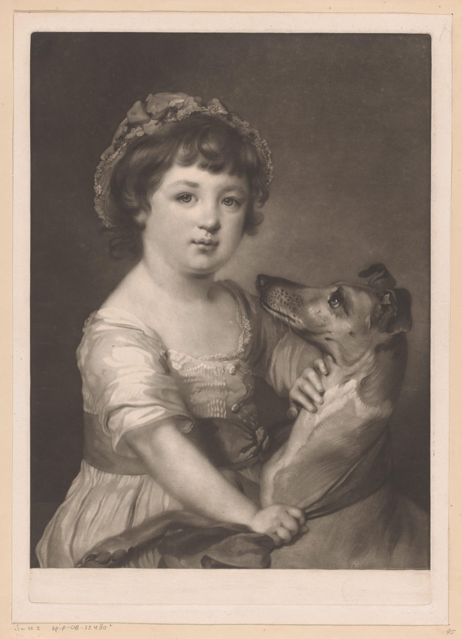 Portret van Frances Lascelles door James Watson (prentmaker)