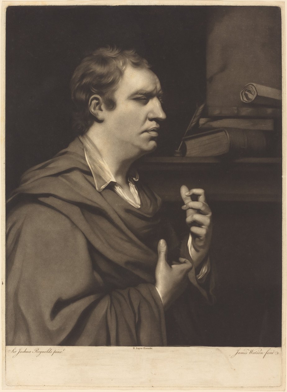 Samuel Johnson door James Watson after Sir Joshua Reynolds
