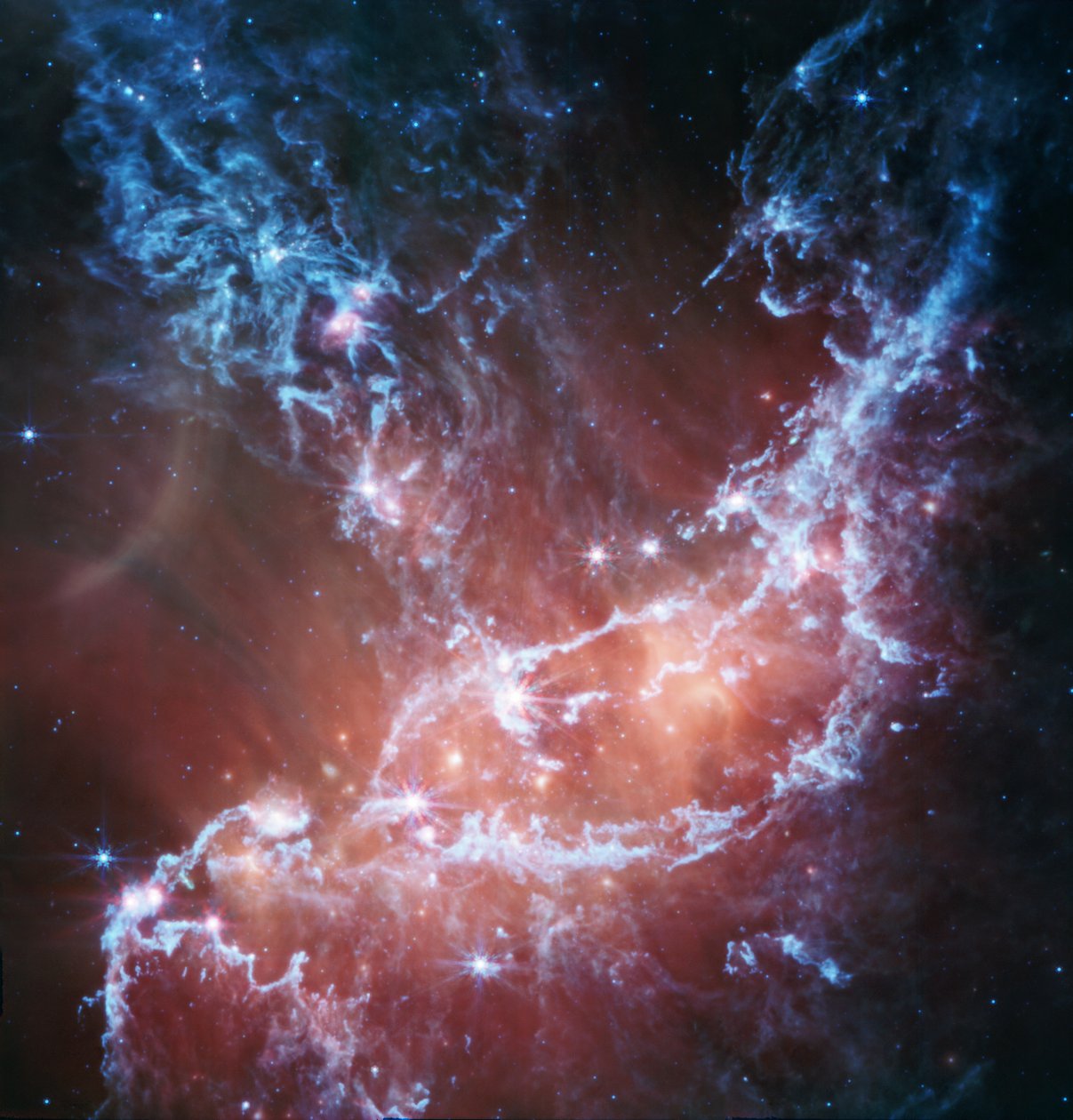 NGC 346 (MIRI Beeld) door James Webb Space Telescope (NASA)