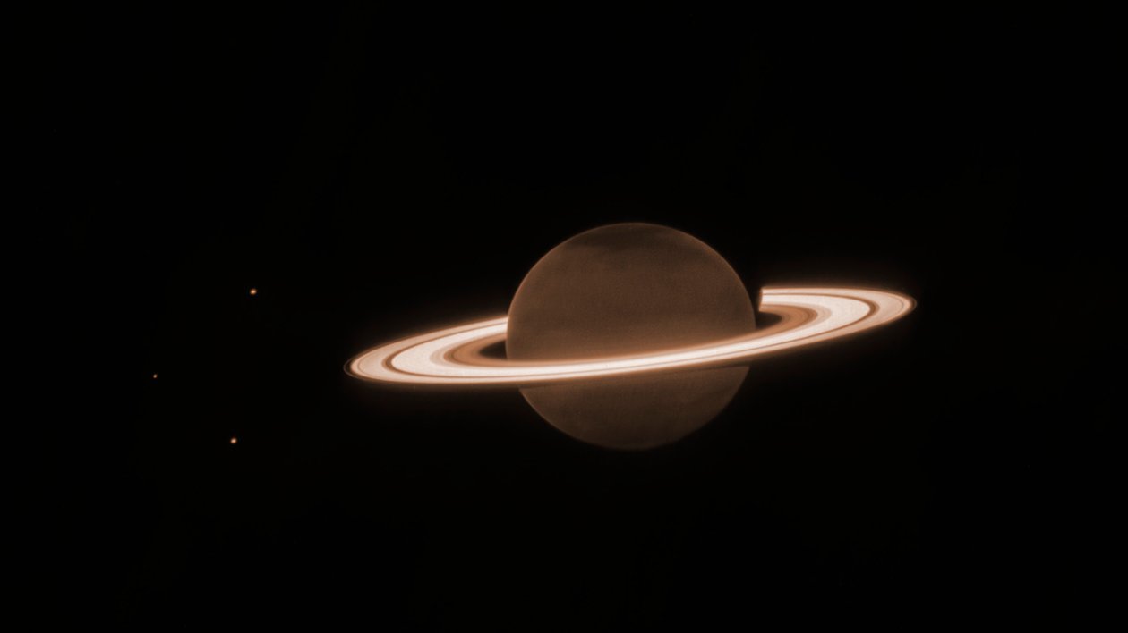 Saturnus (NIRCam) door James Webb Space Telescope (NASA)