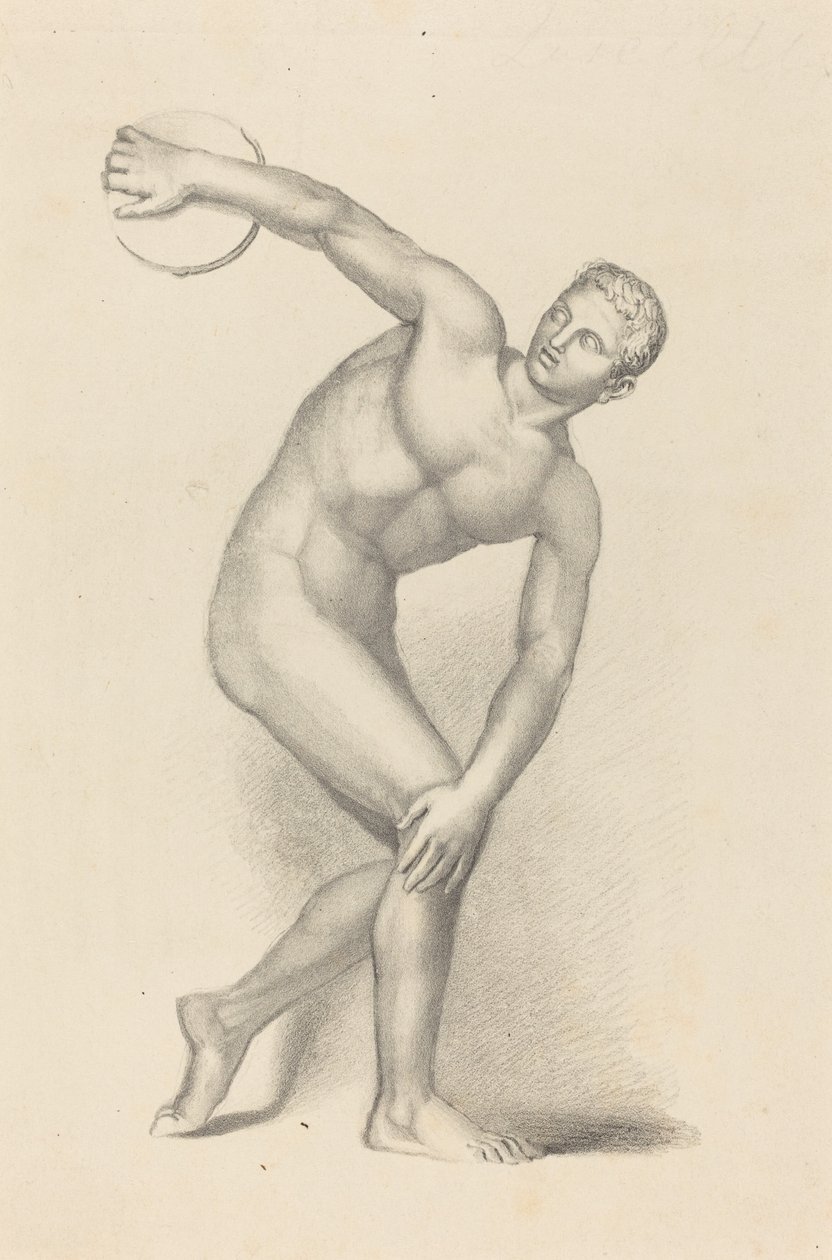 Discobolus, door Myron door James William Giles after John Flaxman