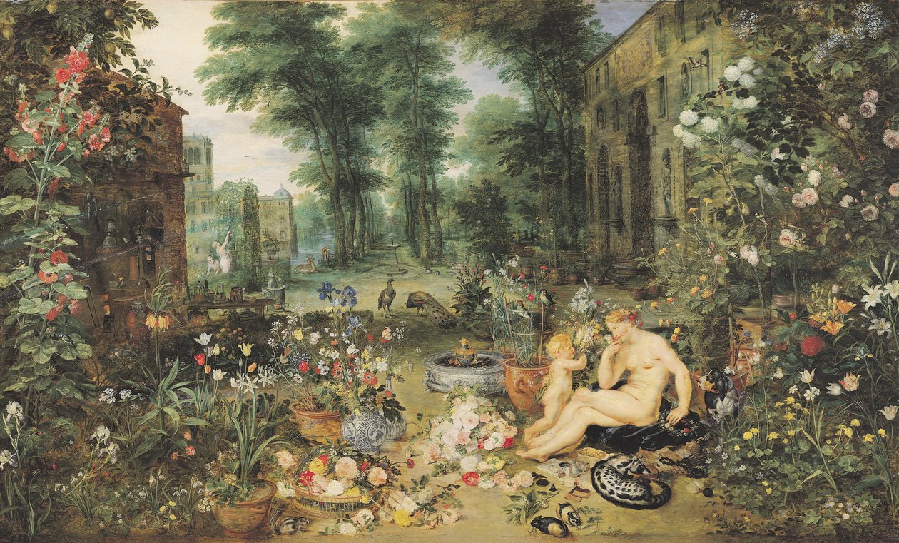 Het zintuig van geur door Jan and Rubens, P.P. Brueghel