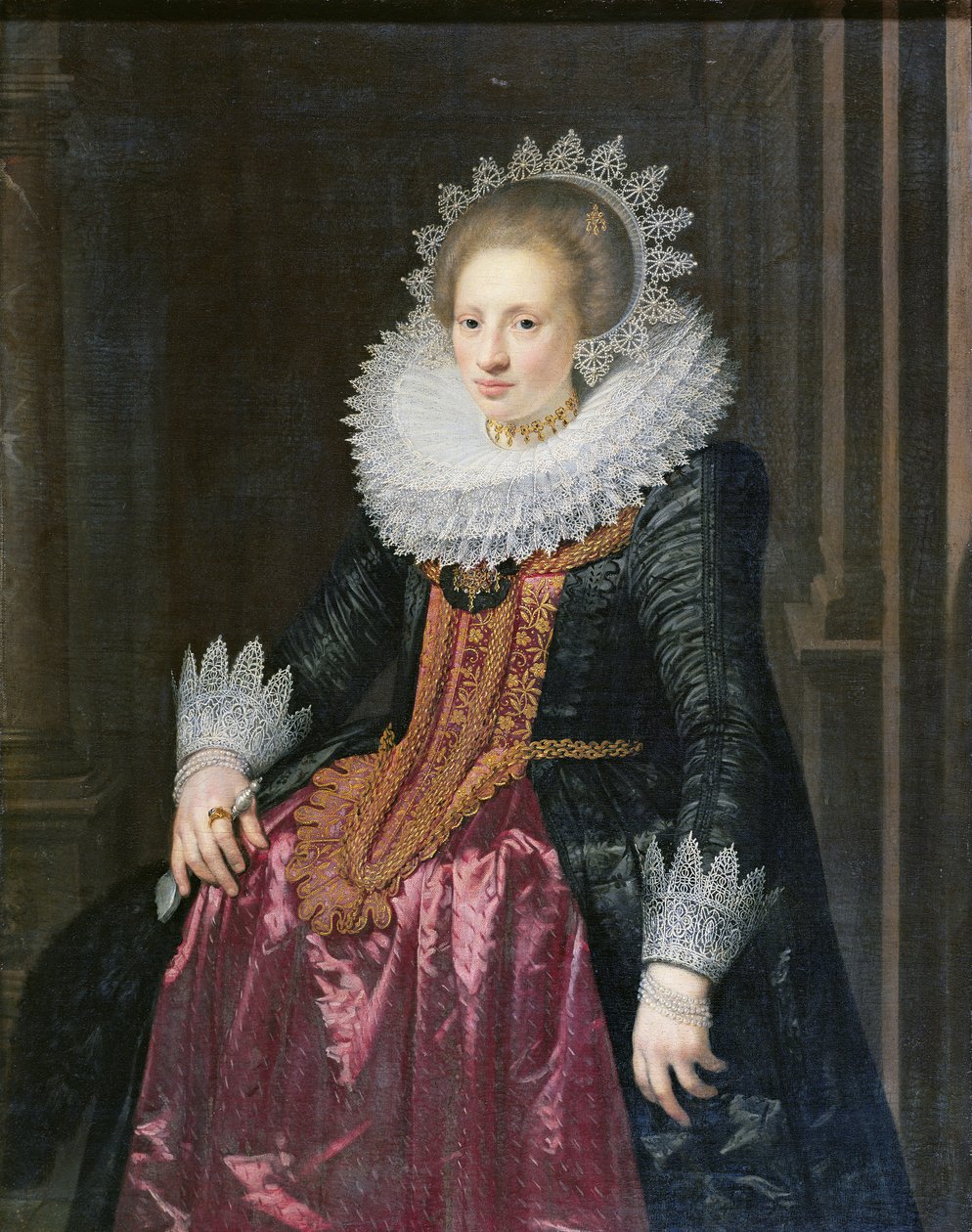Mevrouw Vrijdags van Vollehoven, 1620 door Jan Anthonisz. van Ravesteyn