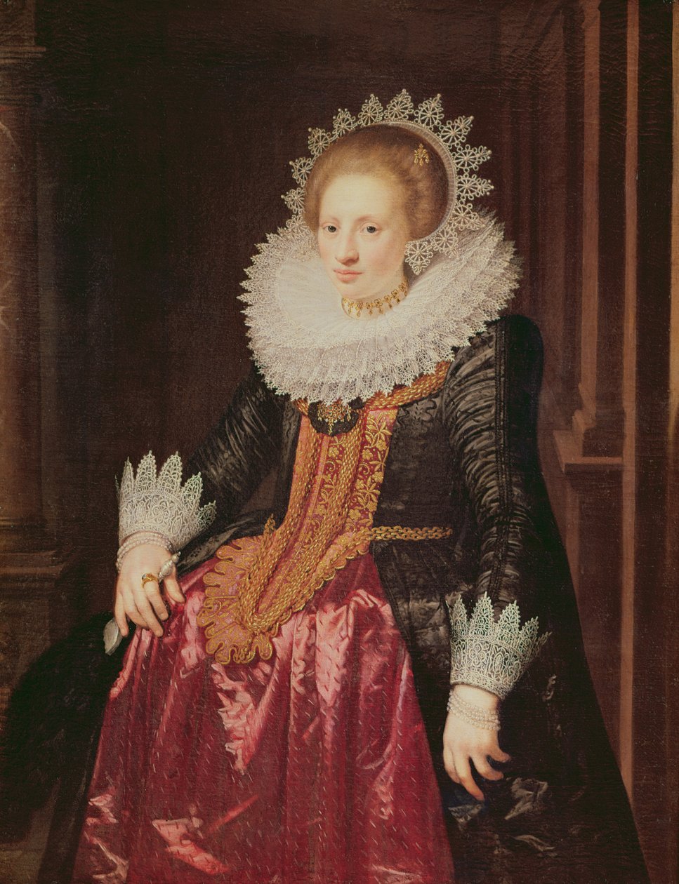 Portret van een dame, 1620 door Jan Anthonisz. van Ravesteyn